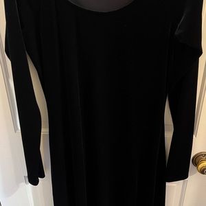 Moda International size small dark navy velvet dress.